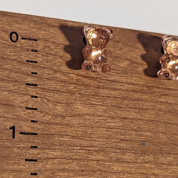 Betsey Johnson Tiny Gummy Bear Stud Earrings NWOT! - Picture 3 of 3